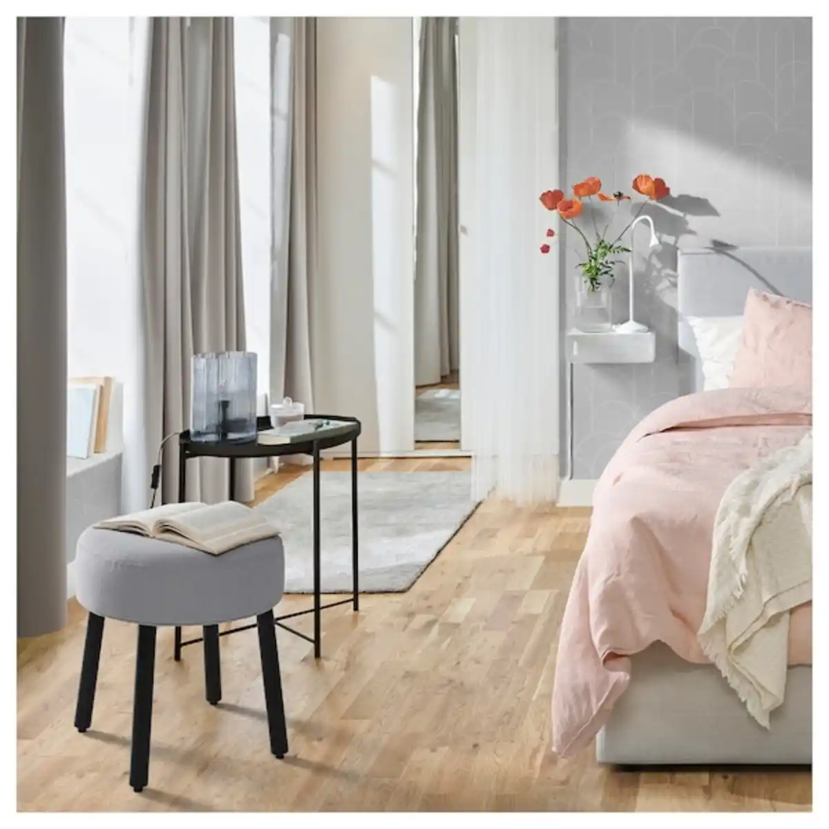 Bild 4 von MÖRTFORS Pouf, Diseröd grau 47x47 cm