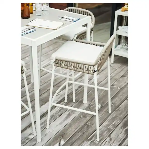 Bild 3 von SEGERÖN Barhocker/außen, weiß/beige 73 cm