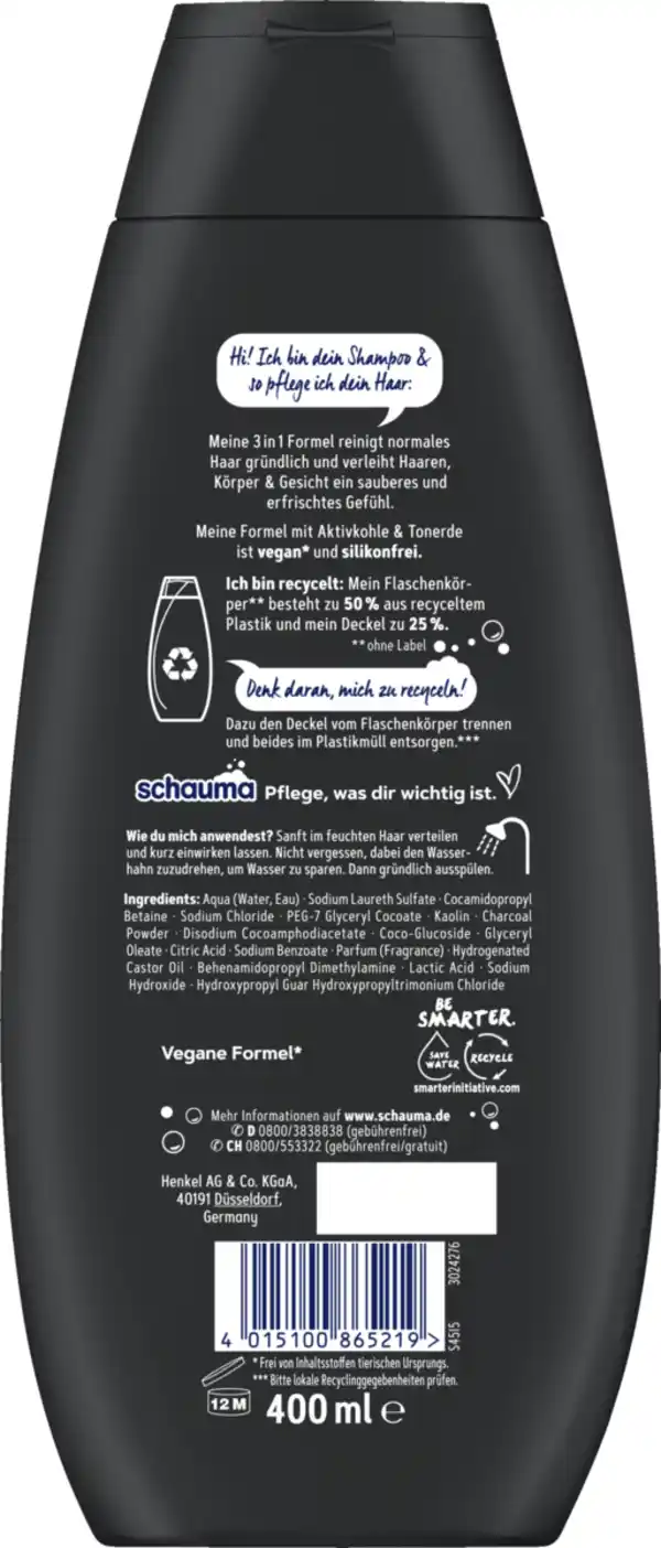 Bild 2 von Schauma 3in1 Shampoo Intensive Reinigung, 400 ml