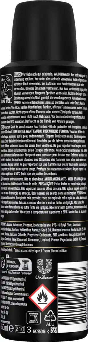 Bild 2 von Rexona Men Anti-Transpirant Spray Sport Defence, 150 ml