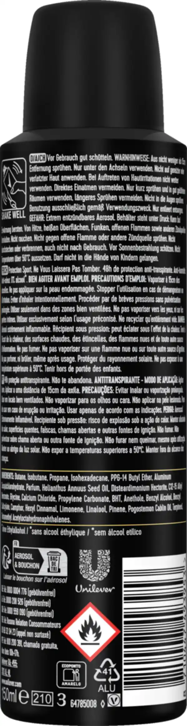 Bild 2 von Rexona Men Anti-Transpirant Spray Sport Defence, 150 ml