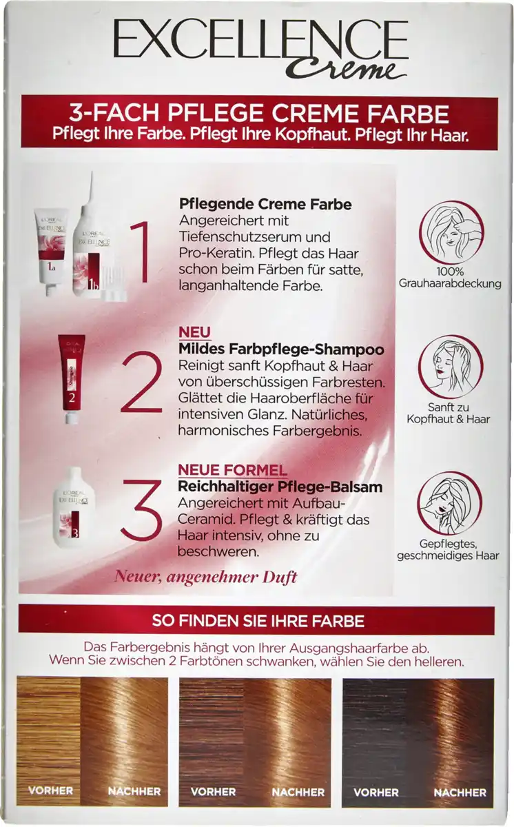 Bild 4 von L’Oréal Paris Excellence Crème 7.3 Haselnussblond