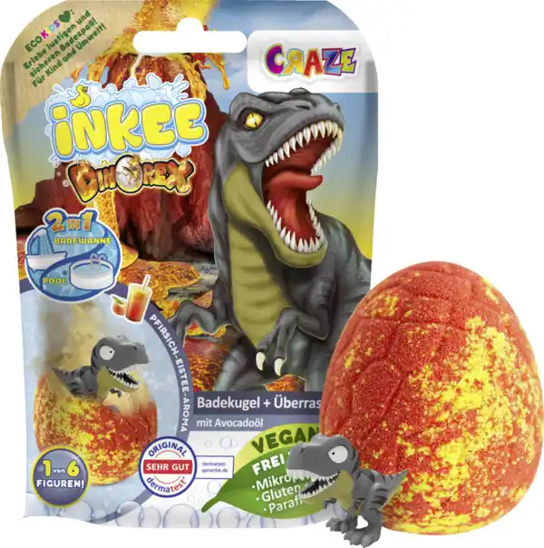 Bild 2 von CRAZE INKEE Überraschungs-Badekugel Dinosaurier