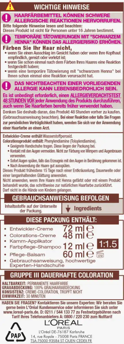 Bild 2 von L’Oréal Paris Excellence Creme Farbe 7U Universal Mittelblond