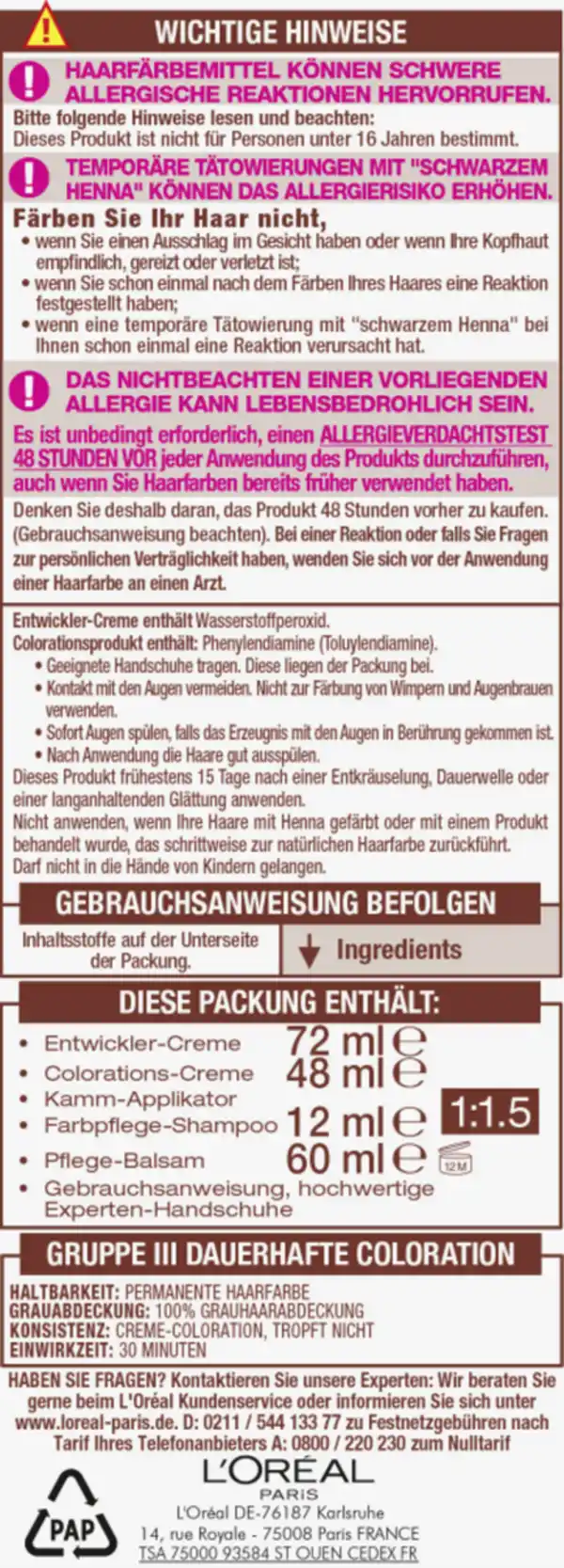 Bild 2 von L’Oréal Paris Excellence Creme Farbe 7U Universal Mittelblond