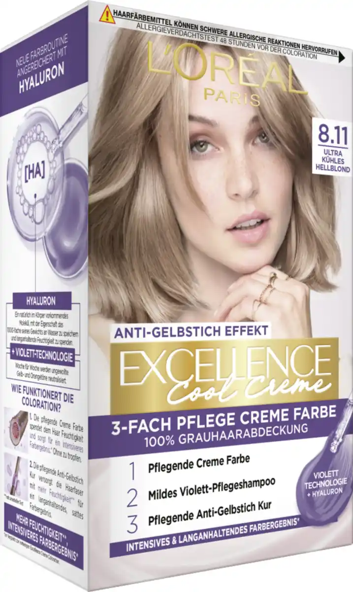 Bild 2 von L’Oréal Paris Excellence Cool Creme 8.11 Ultra kühles Hellblond