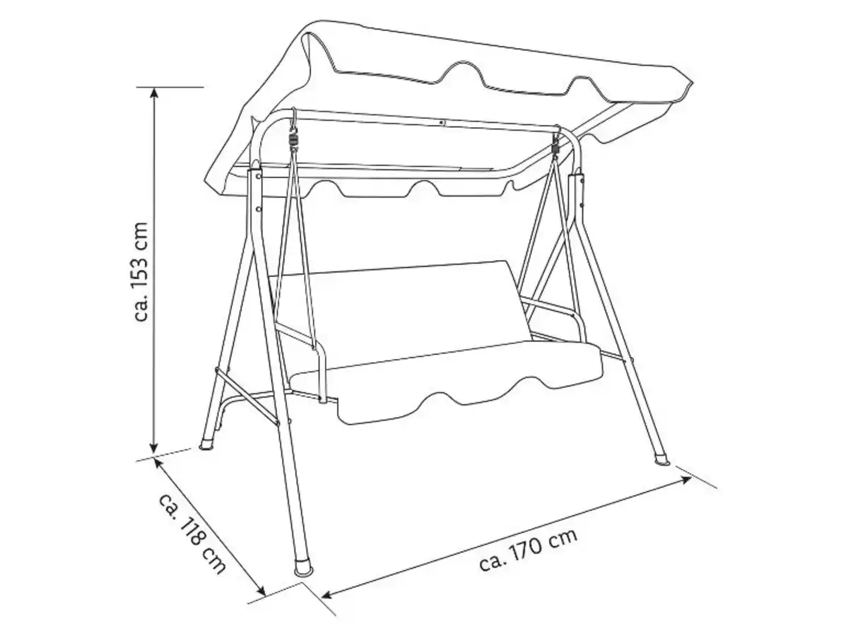 Bild 4 von LIVARNO home Hollywoodschaukel 2-Sitzer mit bequemer Polsterung