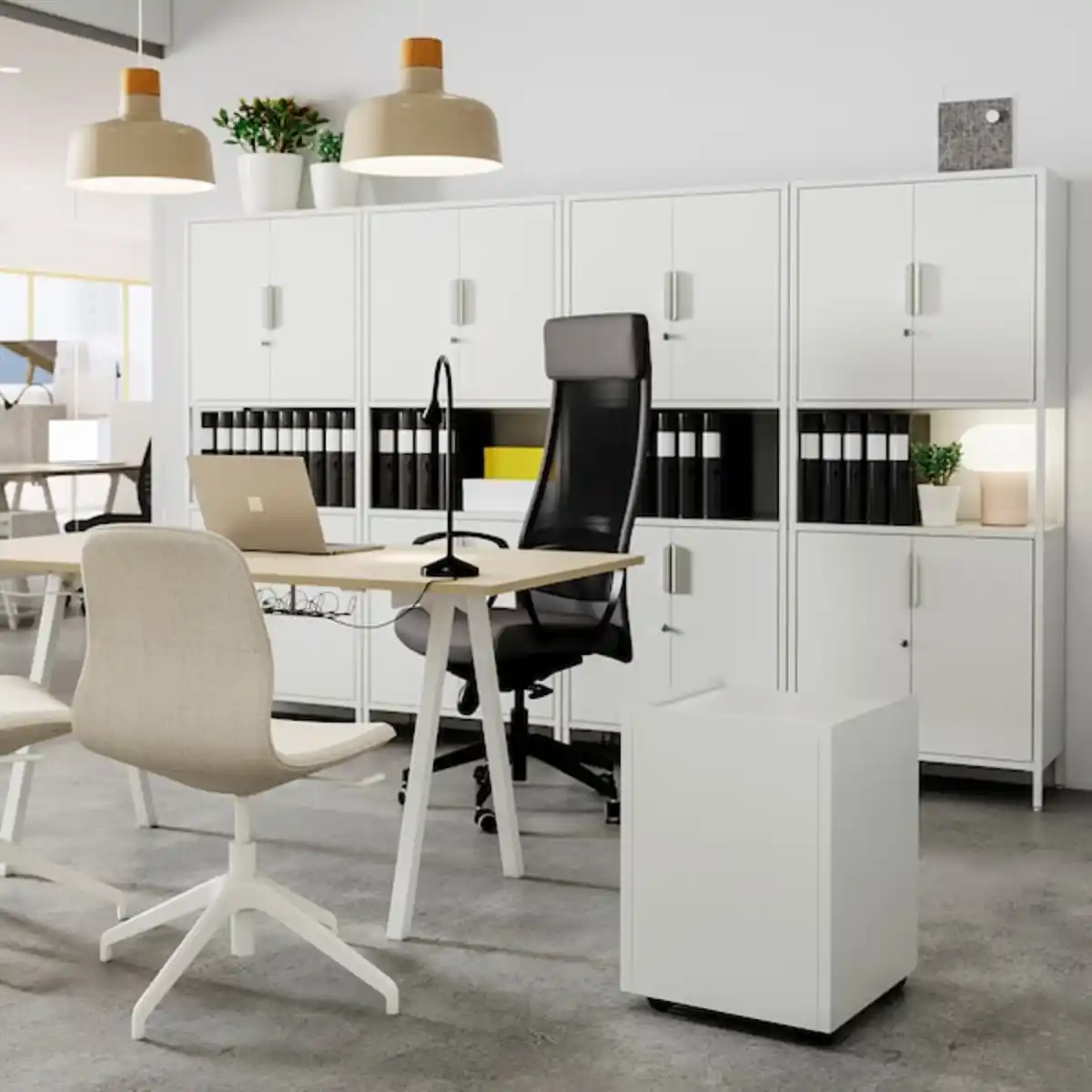 Bild 2 von TROTTEN Schrank mit Türen, weiß 70x35x173 cm