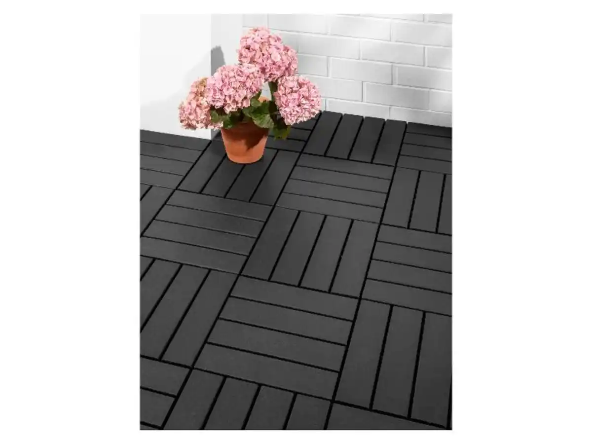 Bild 2 von LIVARNO home Kunststoff-Klickfliesen, 9 Stück, in Holzdielen-Optik