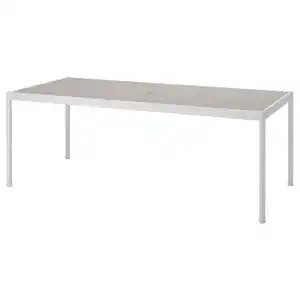 SEGERÖN Tisch/außen, weiß/beige 91x212 cm