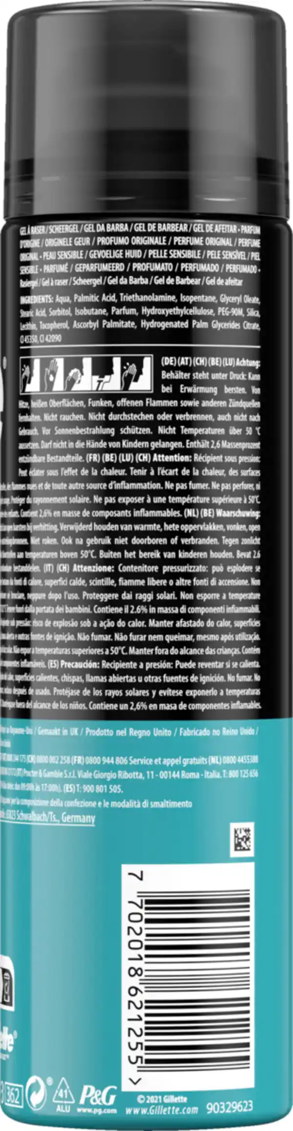 Bild 4 von Gillette Rasiergel Sensitive, 200 ml