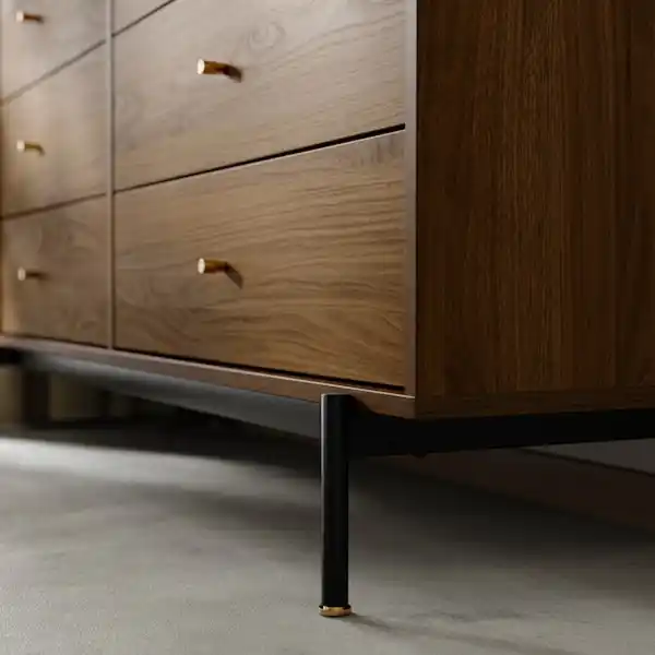 Bild 4 von RÅDMANSÖ Kommode mit 6 Schubladen, braun Nussbaumnachbildung 159x48x81 cm