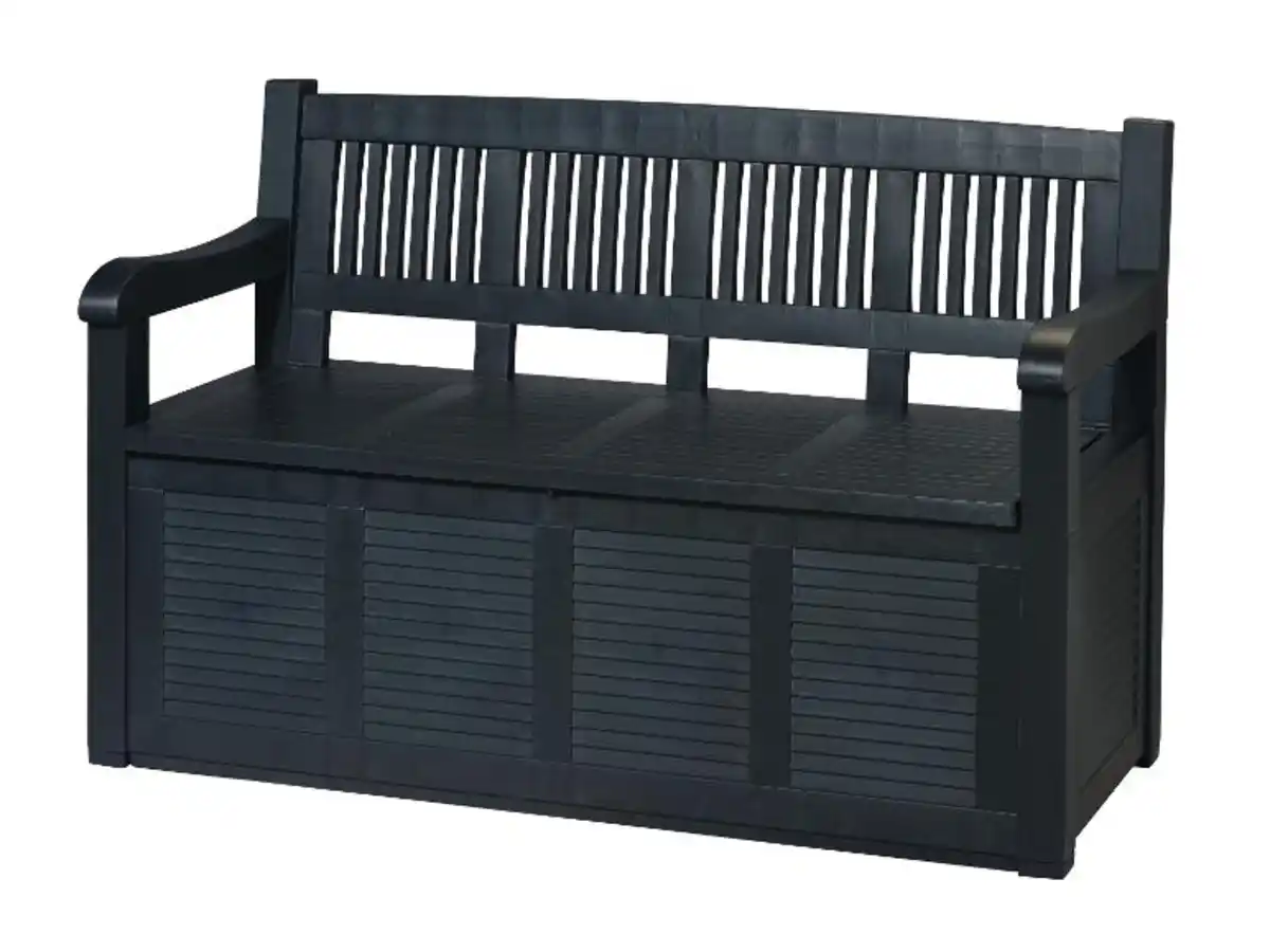 Bild 1 von LIVARNO home Gartenbank, B 130 x T 60 x H 85 cm, anthrazit