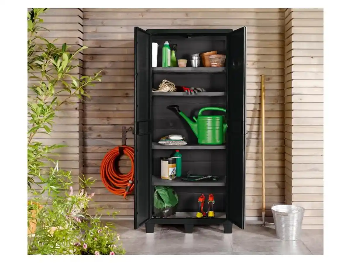 Bild 2 von LIVARNO home Gartenschrank, 2 Türen, aus recyceltem Plastik
