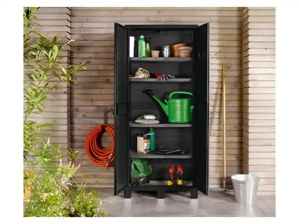 Bild 2 von LIVARNO home Gartenschrank, 2 Türen, aus recyceltem Plastik