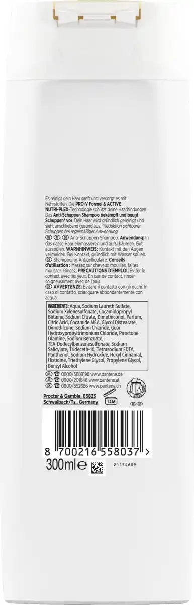 Bild 2 von Pantene Pro-V Anti Schuppen Shampoo, 300 ml