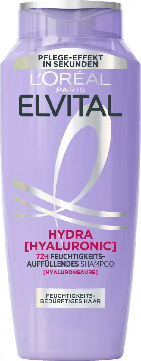 Bild 1 von L’Oréal Paris Elvital Hydra Hyaluronic 72H Feuchtigkeits-Auffüllendes Shampoo, 400 ml