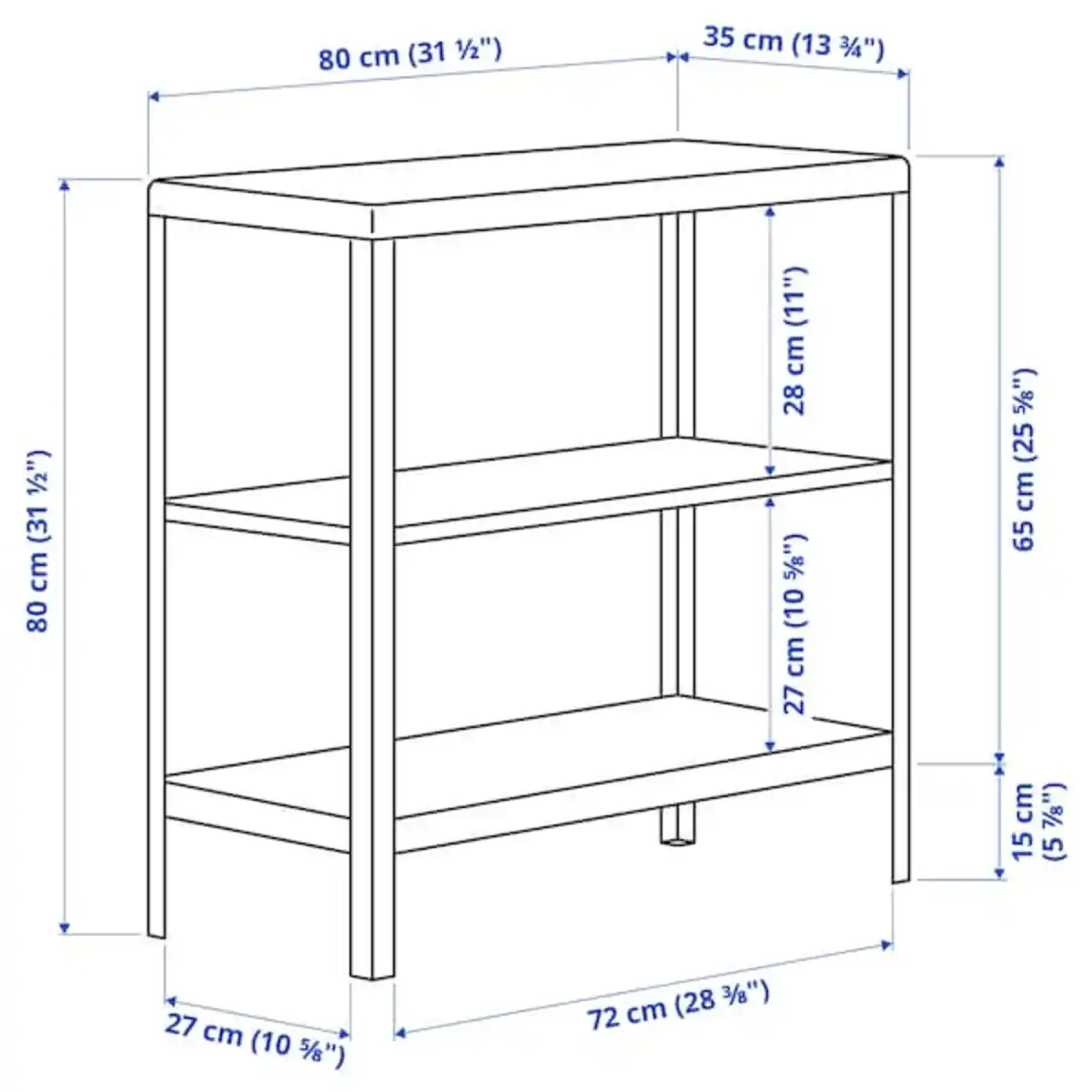 Bild 3 von KOLBJÖRN Regal innen/außen, beige 80x81 cm