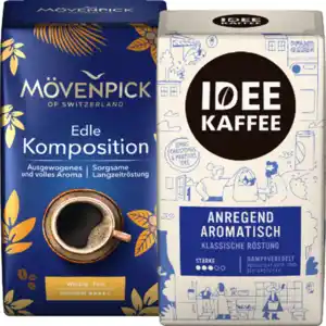 IDEE, Mövenpick oder Eilles Kaffee