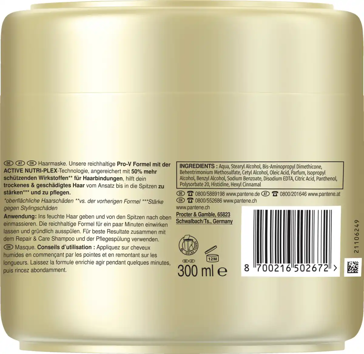 Bild 2 von Pantene Pro-V Haarkur Balsam Repair & Care Keratin Reconstruct, 300 ml