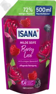 ISANA Milde Seife Berry Love Nachfüllbeutel, 500 ml