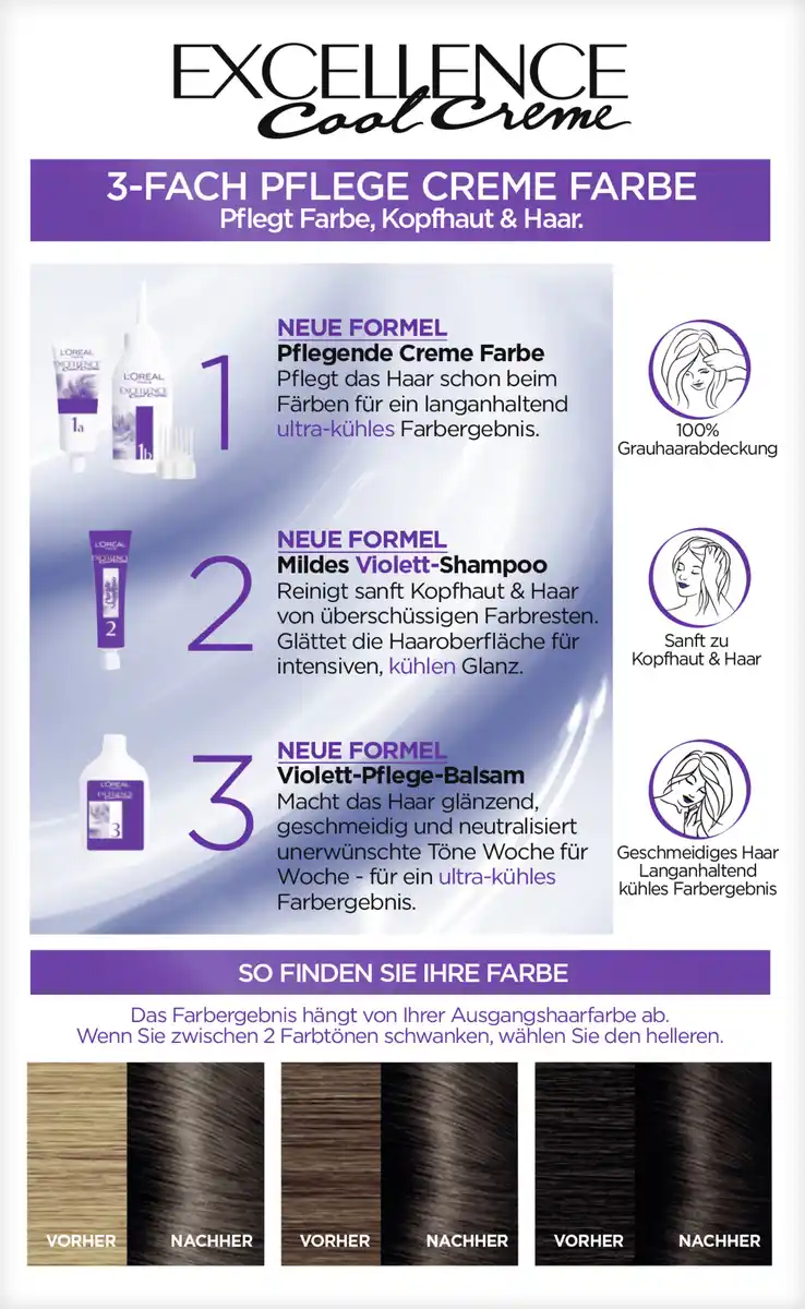 Bild 4 von L’Oréal Paris Excellence Cool Creme 6.11 Ultra kühles Dunkelblond