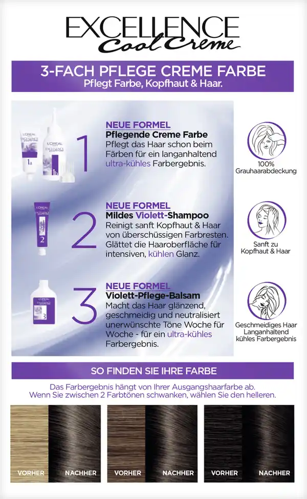 Bild 4 von L’Oréal Paris Excellence Cool Creme 6.11 Ultra kühles Dunkelblond