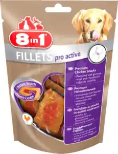 8in1 Fillets Pro Active Premium Hähnchensnack, 80 g