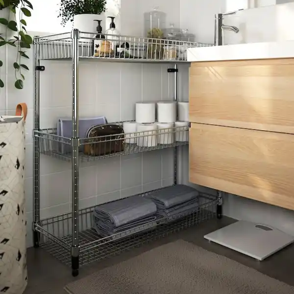 Bild 3 von OMAR Regal mit 3 Drahtkörben, verzinkt 92x36x94 cm