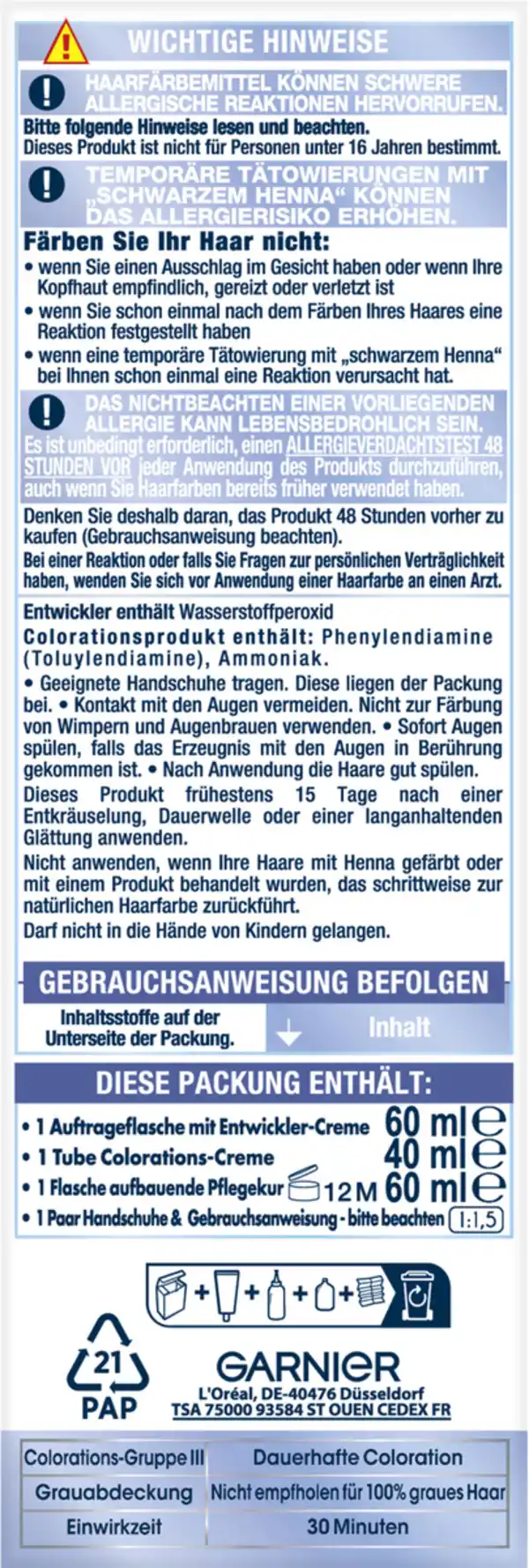 Bild 3 von Garnier Nutrisse Ultra Blonde Aufhellung Dauerhafte Pflege-Haarfarbe 100 Sommer-Blond Extrahelles Naturblond