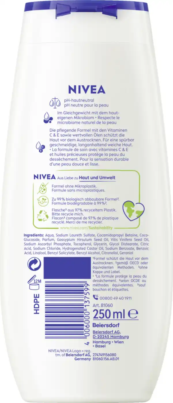 Bild 2 von NIVEA Pflegedusche Cashmere & Cottonseed Oil, 250 ml