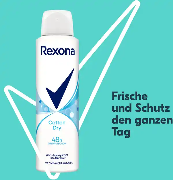 Bild 4 von Rexona Anti-Transpirant Spray Cotton Dry, 150 ml