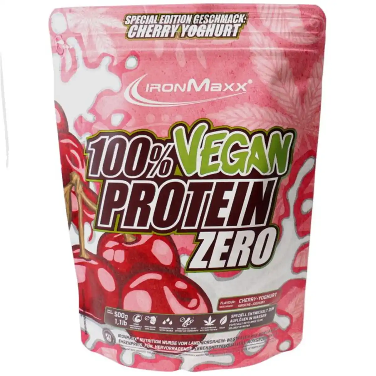 Bild 1 von IronMaxx 100% Vegan Protein Zero Cherry Joghurt