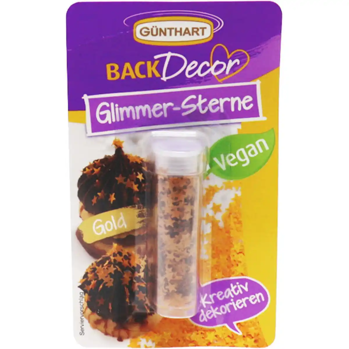 Bild 1 von Günthart BackDecor 2 x Back Decor Glimmer-Sterne Gold