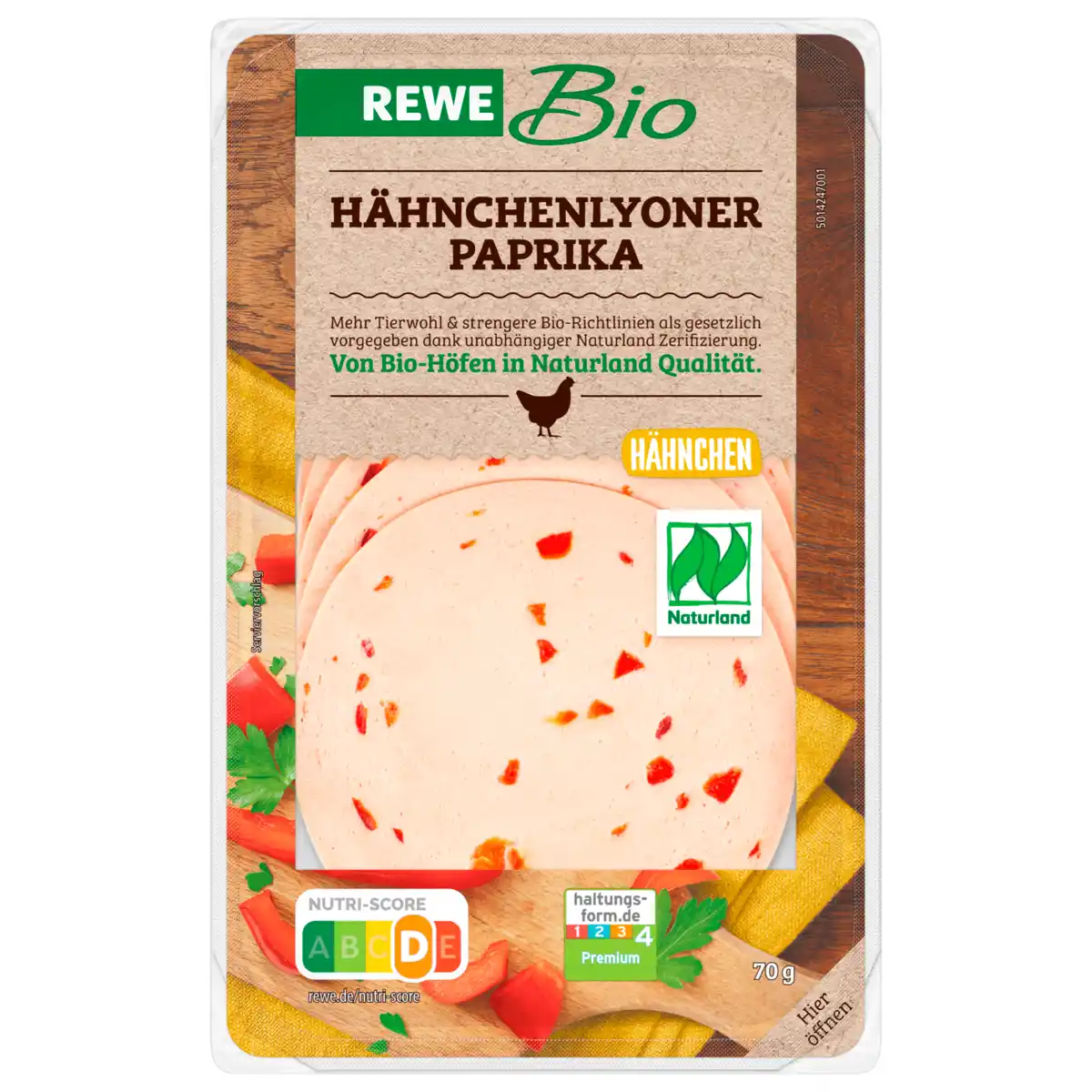 Bild 1 von REWE Bio Hähnchenlyoner Paprika 70g