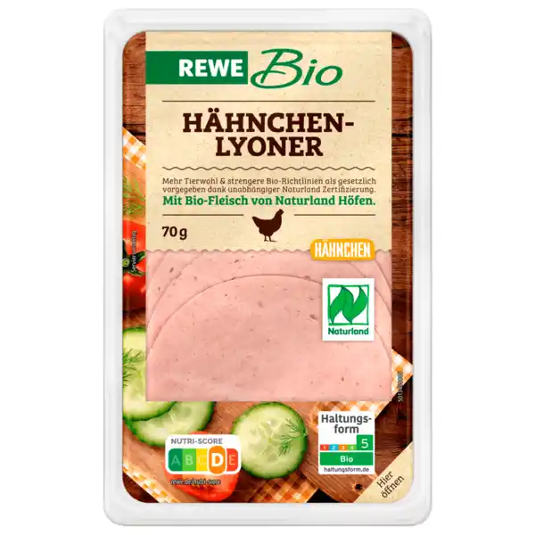 Bild 1 von REWE Bio Hähnchen-Lyoner70g