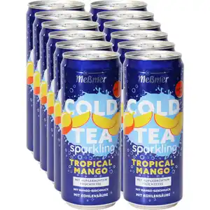 Meßmer 2 x Cold Tea Sparkling Tropical Mango, 12er Pack (EINWEG) zzgl. Pfand