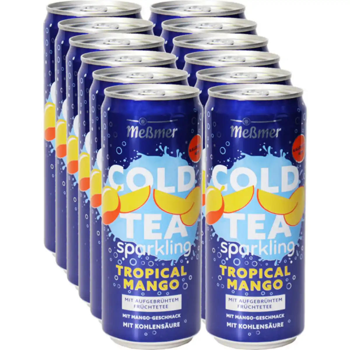 Bild 1 von Meßmer 2 x Cold Tea Sparkling Tropical Mango, 12er Pack (EINWEG) zzgl. Pfand
