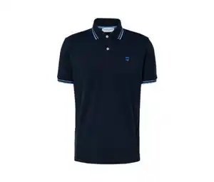 Piqué-Poloshirt, dunkelblau