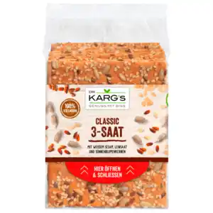 Dr. Karg's Vollkorn-Knäckebrot Classic 3-Saat 200g