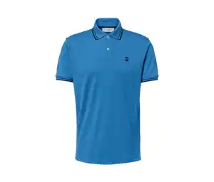 Piqué-Poloshirt, blau