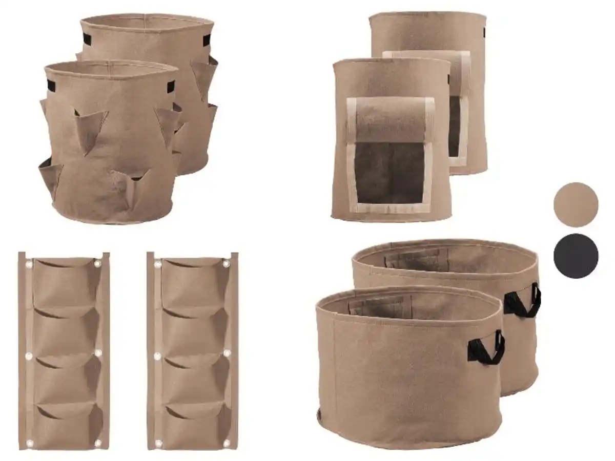 Bild 1 von PARKSIDE® Pflanzsack-Set, 2 Stück, aus Filz,  4 Pflanztaschen