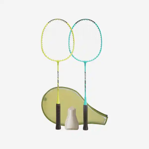 Bild 1 von PERFLY Badminton-Set Erwachsene - Fun Set BR130 türkis/lime