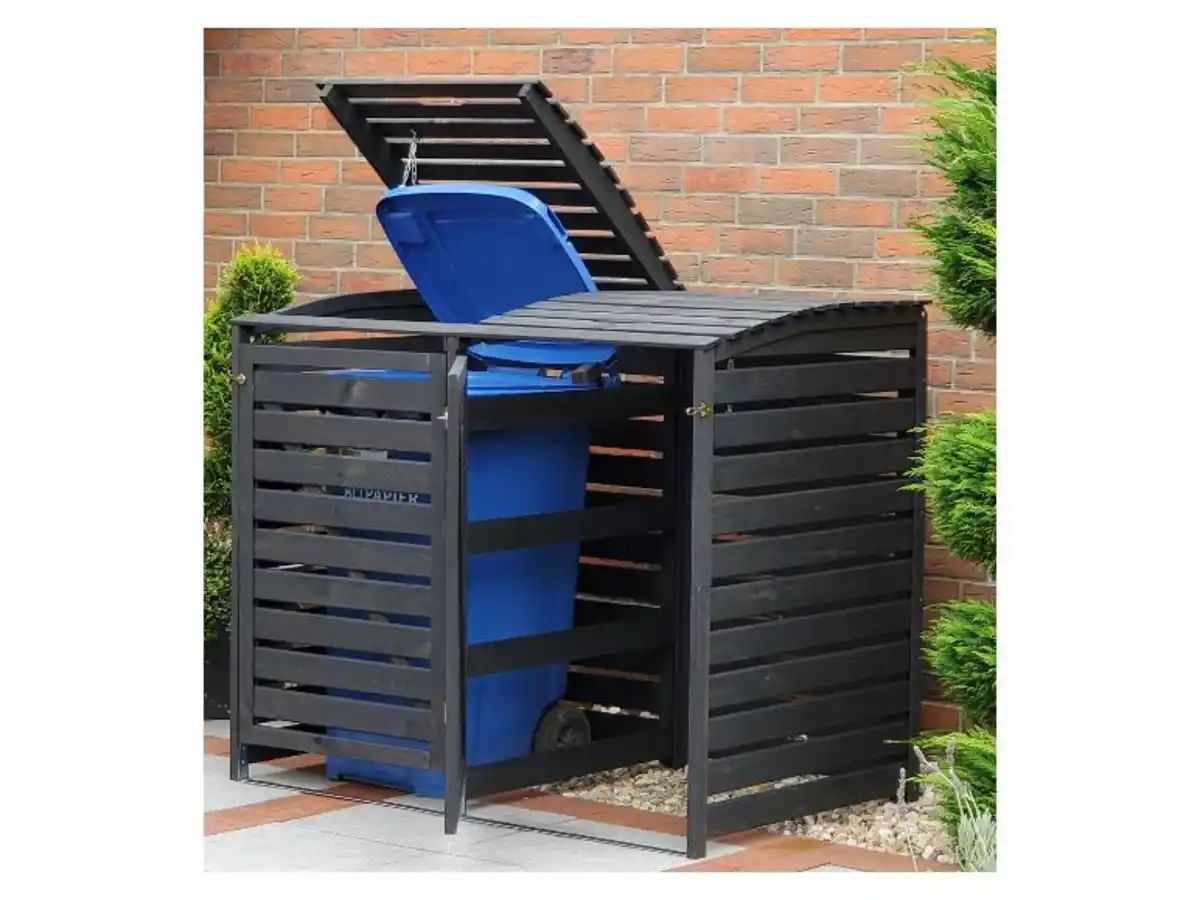 Bild 4 von Promadino Mülltonnenbox »Vario III«, zur Verkleidung von Mülltonnen, Kiefernholz