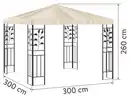 Bild 4 von LIVARNO home Pavillon, 3 x 3 m, mit Stahlgestell, beige