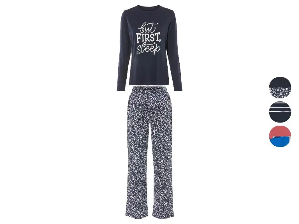 Bild 1 von esmara® Damen Pyjama, aus reiner Baumwolle