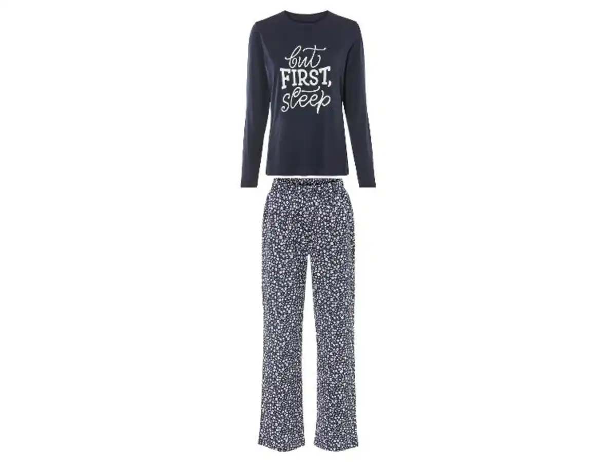 Bild 2 von esmara® Damen Pyjama, aus reiner Baumwolle