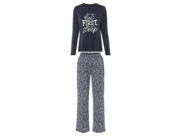 Bild 2 von esmara® Damen Pyjama, aus reiner Baumwolle