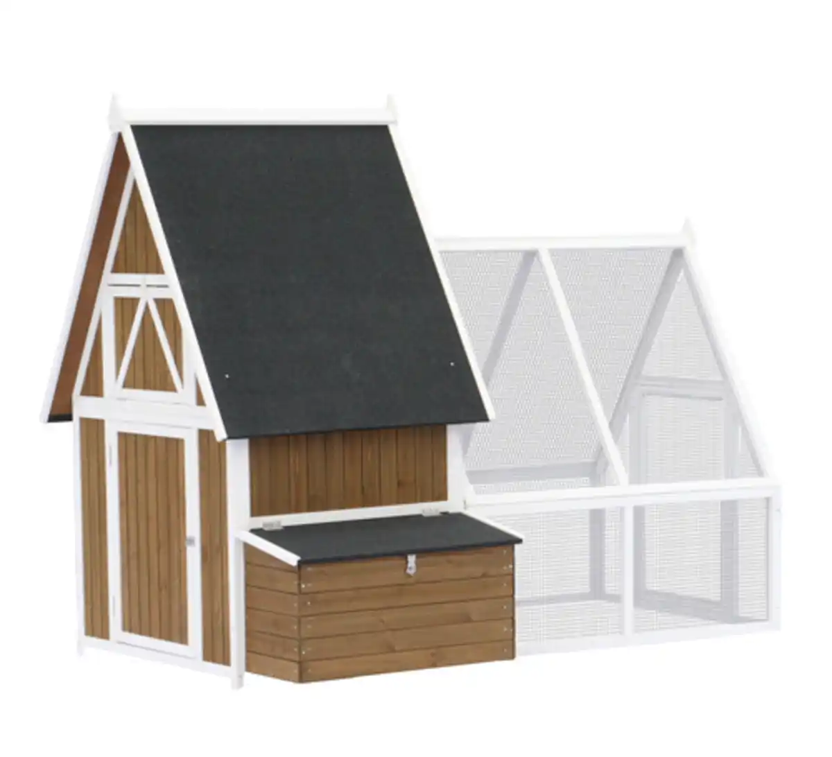 Bild 1 von Dehner Lieblinge Hühnerstall Madita, braun/weiß, ca. B223/H173,5/T140 cm