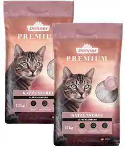 Dehner Premium Katzenstreu Ultra Babypuder-Duft, klumpend